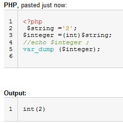 php in string|php string in integer.